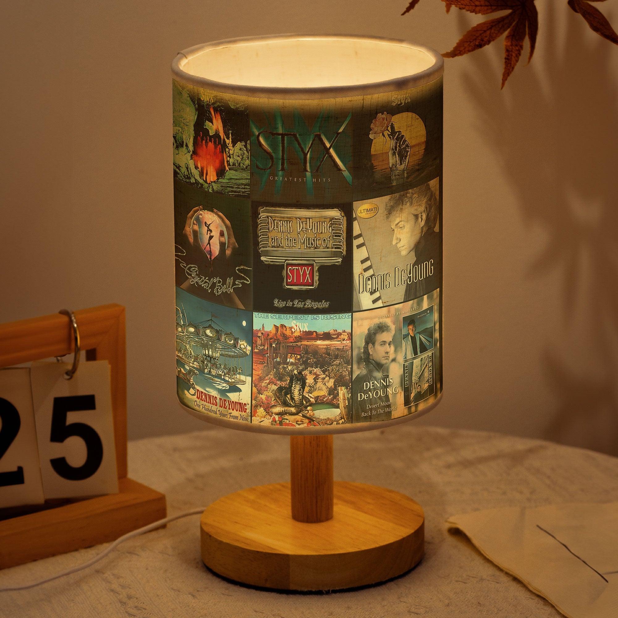 Styx & Dennis DeYoung Album Cover Lamp Handmade Classic Rock Décor Light