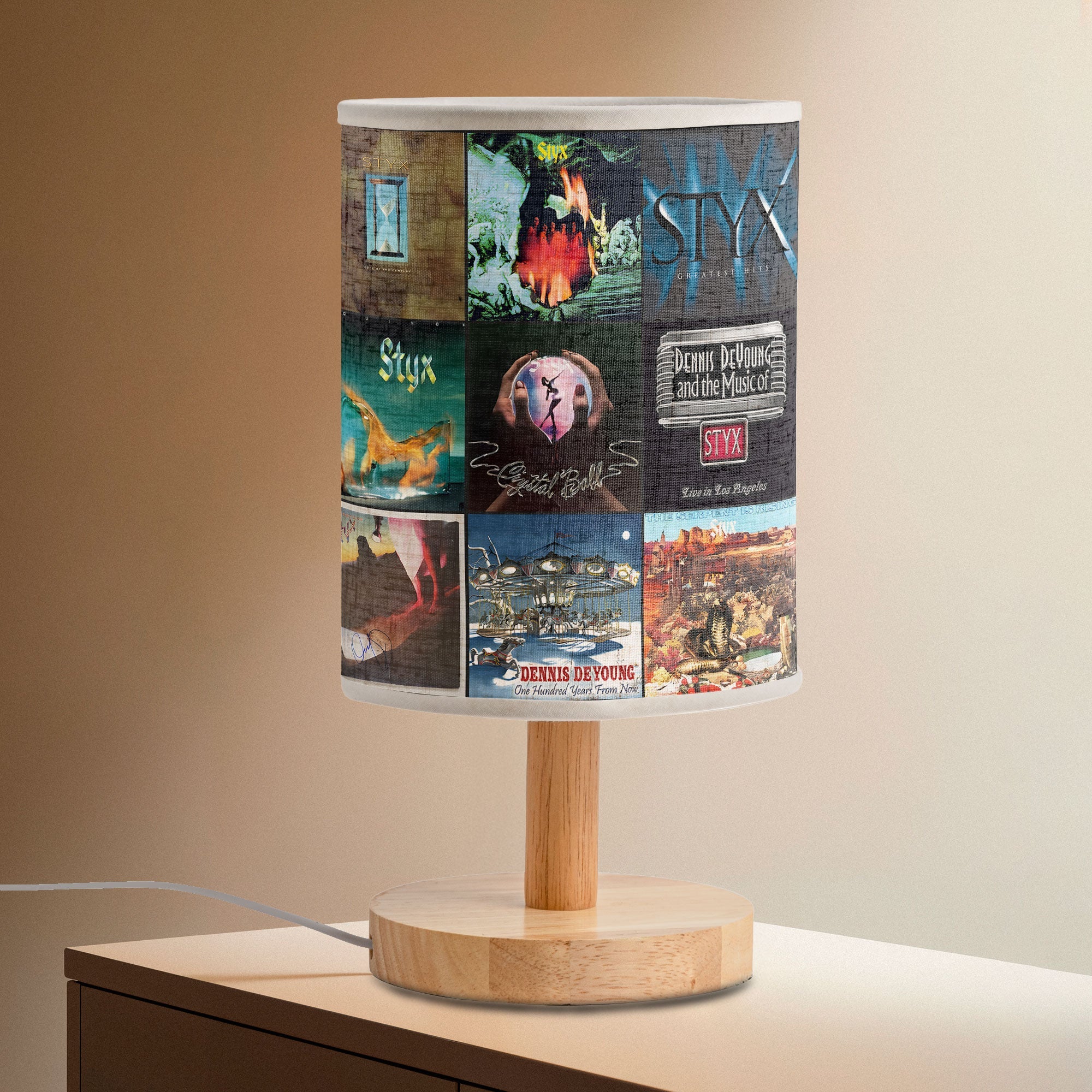 Styx & Dennis DeYoung Album Cover Lamp Handmade Classic Rock Décor Light
