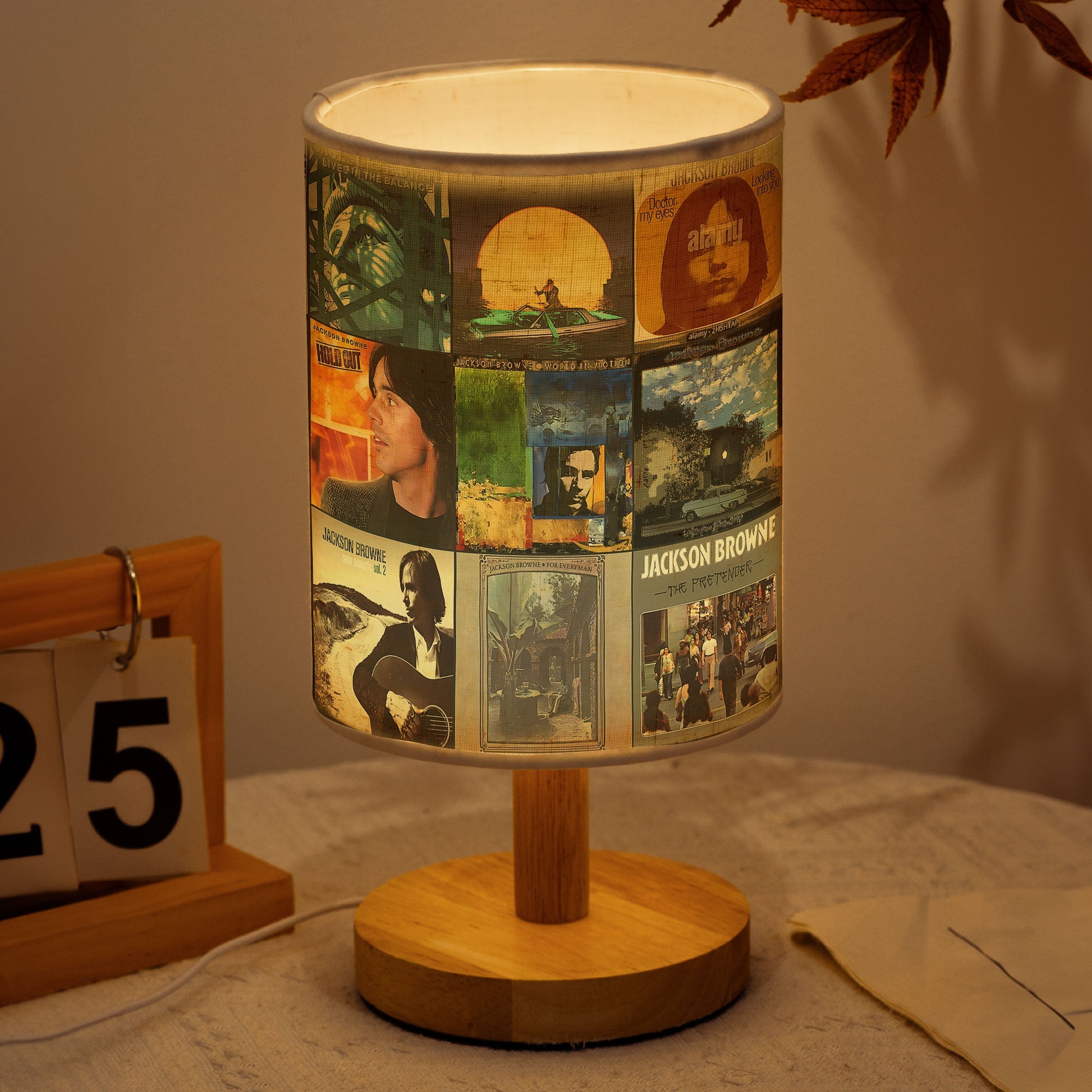 Jackson Browne Albums Fabric Lamp Light That Echoes the Sound of the ’70s