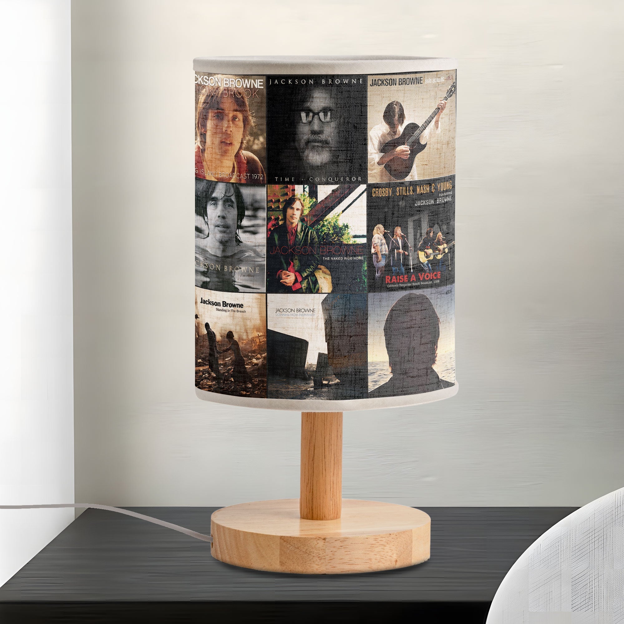 Jackson Browne Albums Fabric Lamp Light That Echoes the Sound of the ’70s