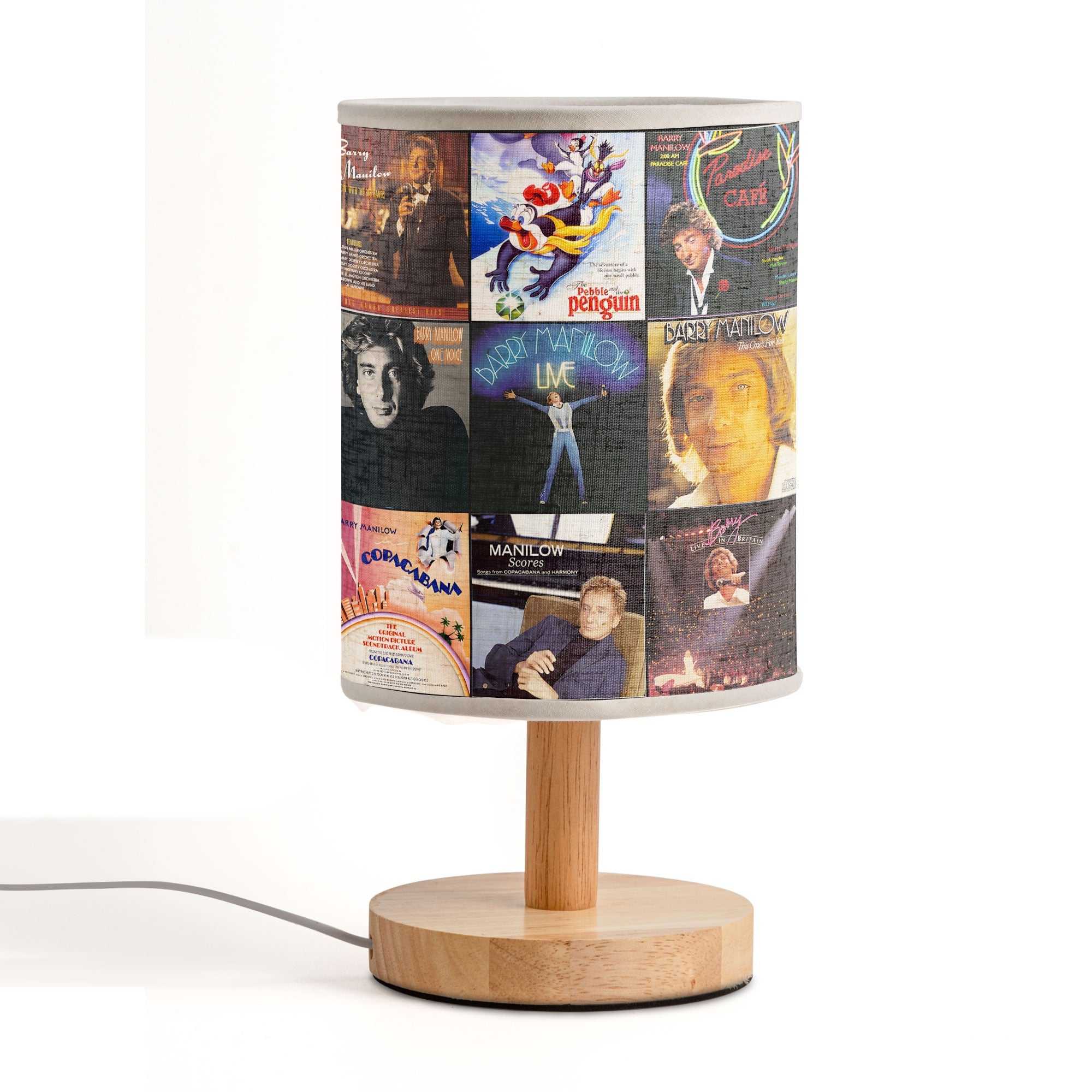 Barry Manilow Album Collage Lamp Classic Pop Nostalgia Light