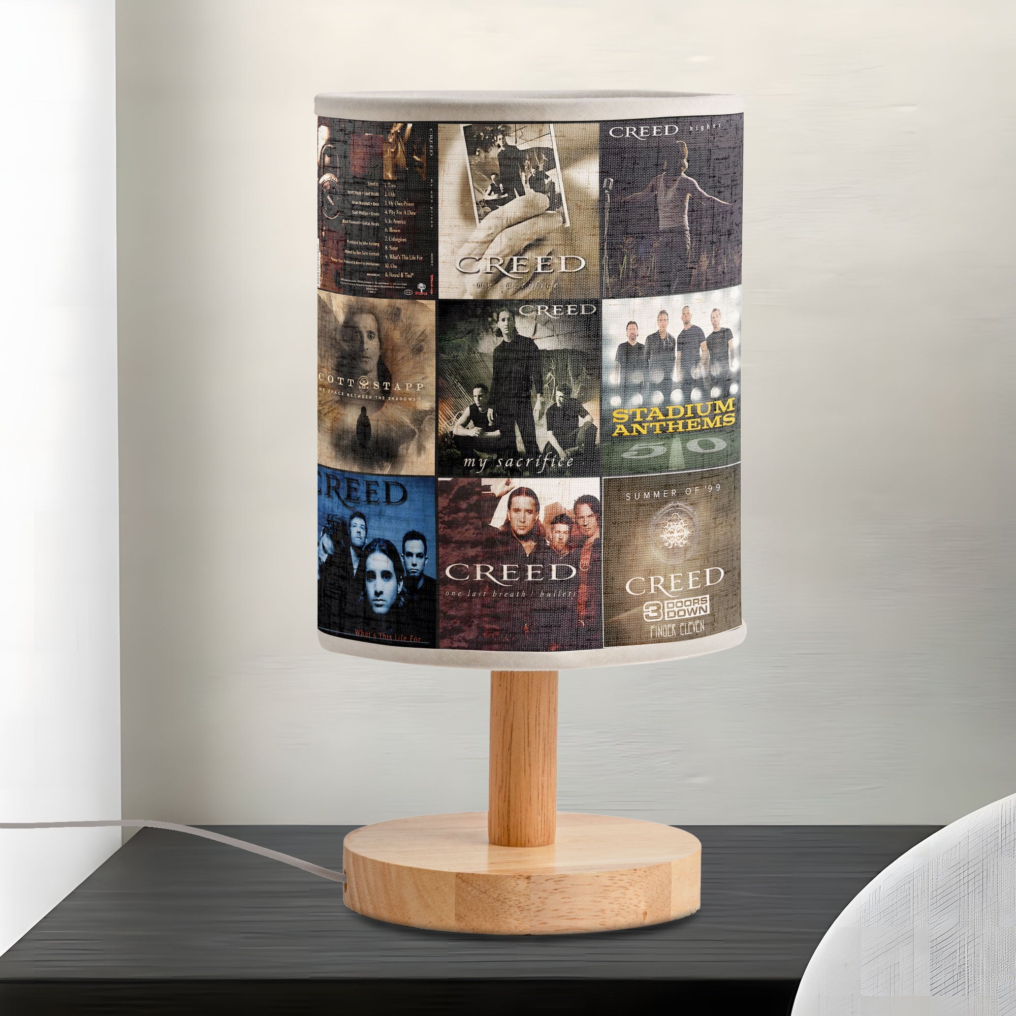 Creed Album Collage Lamp 2000s Rock Legends Home Decor Light