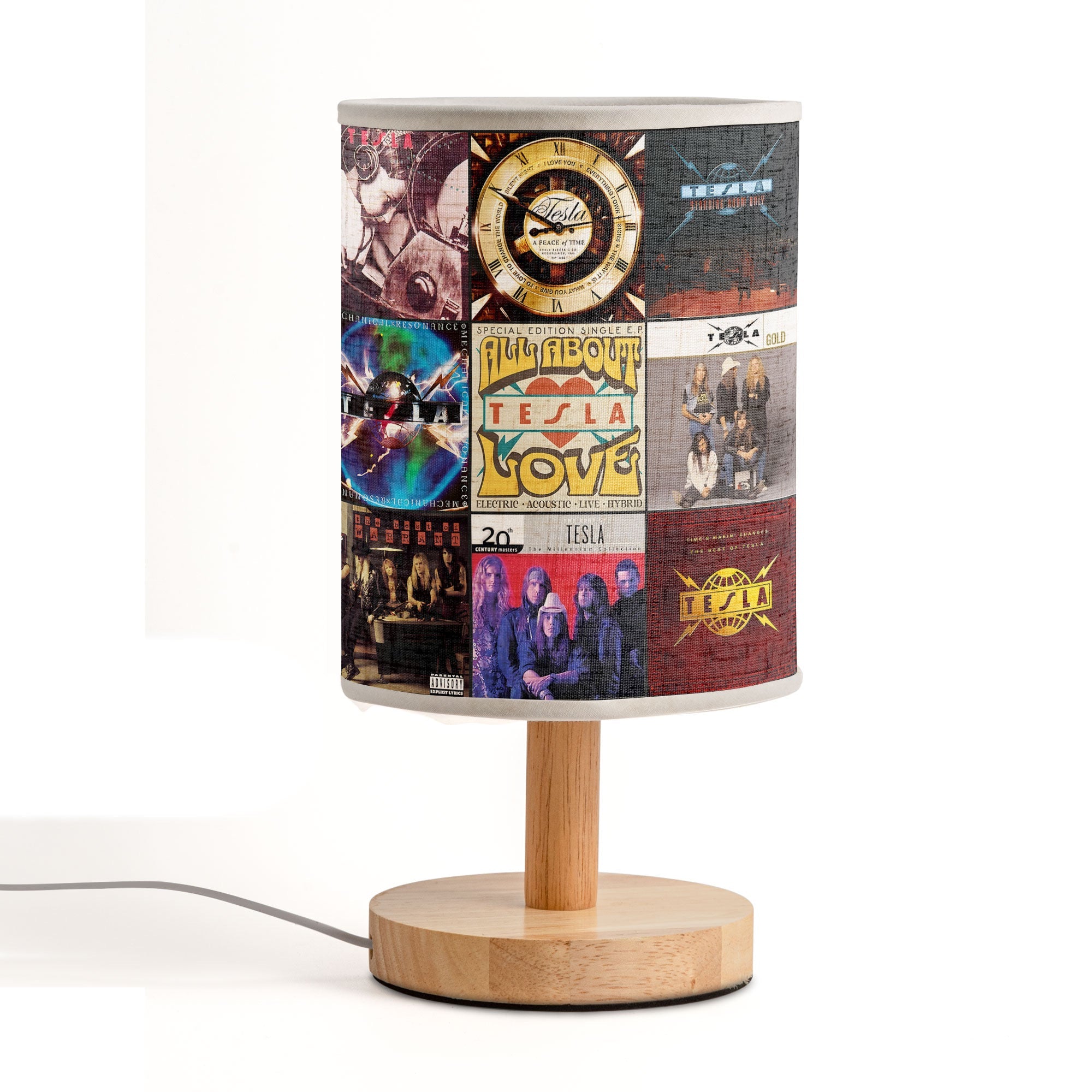 Tesla Band Album Collage Lamp Classic Hard Rock Nostalgia Light