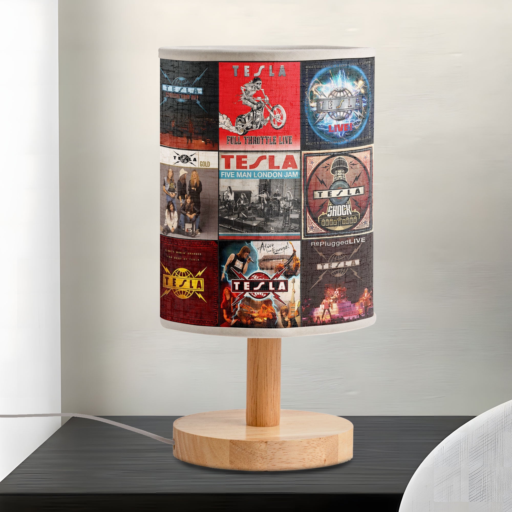 Tesla Band Album Collage Lamp Classic Hard Rock Nostalgia Light