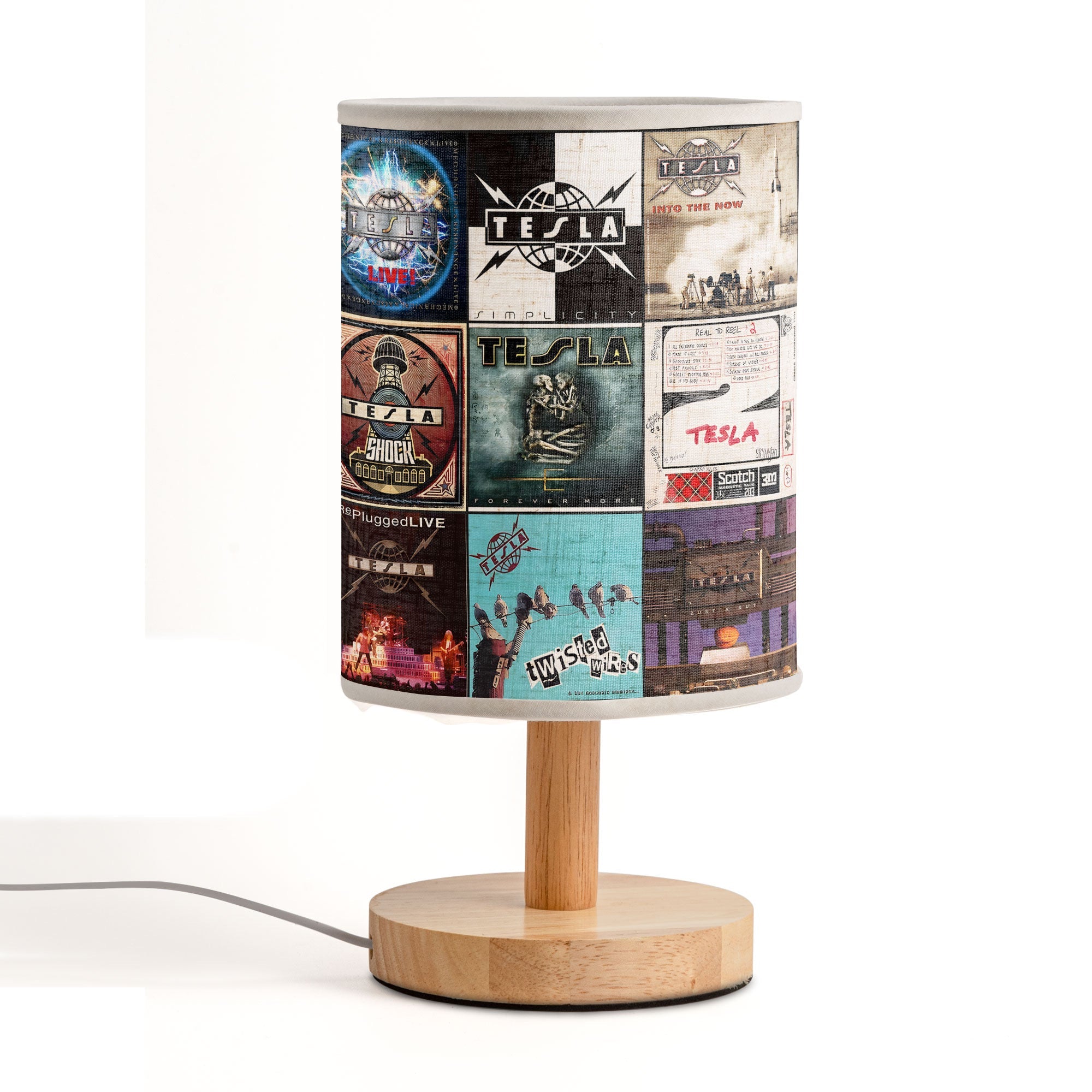 Tesla Band Album Collage Lamp Classic Hard Rock Nostalgia Light