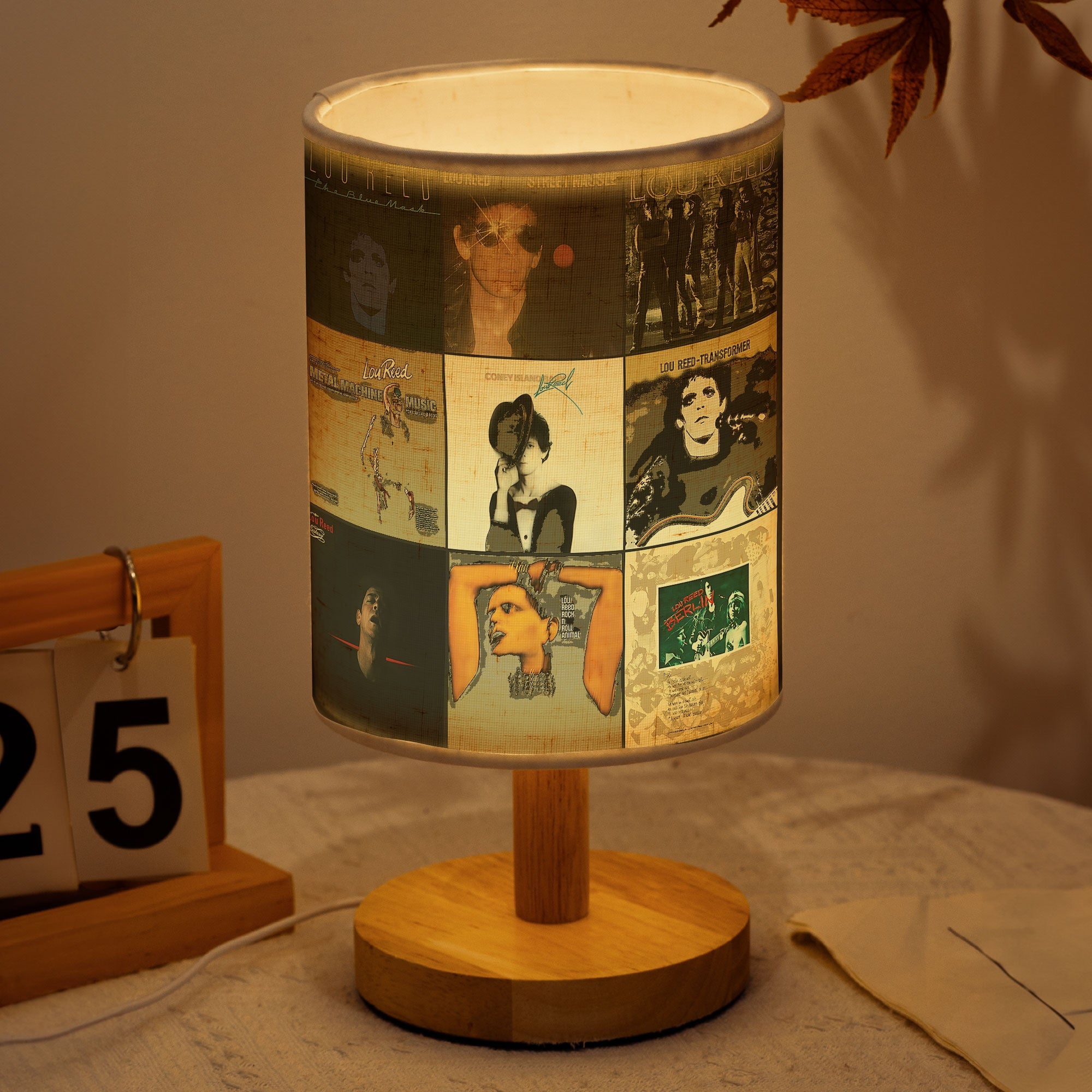 Lou Reed Albums Fabric Lamp The Velvet Glow