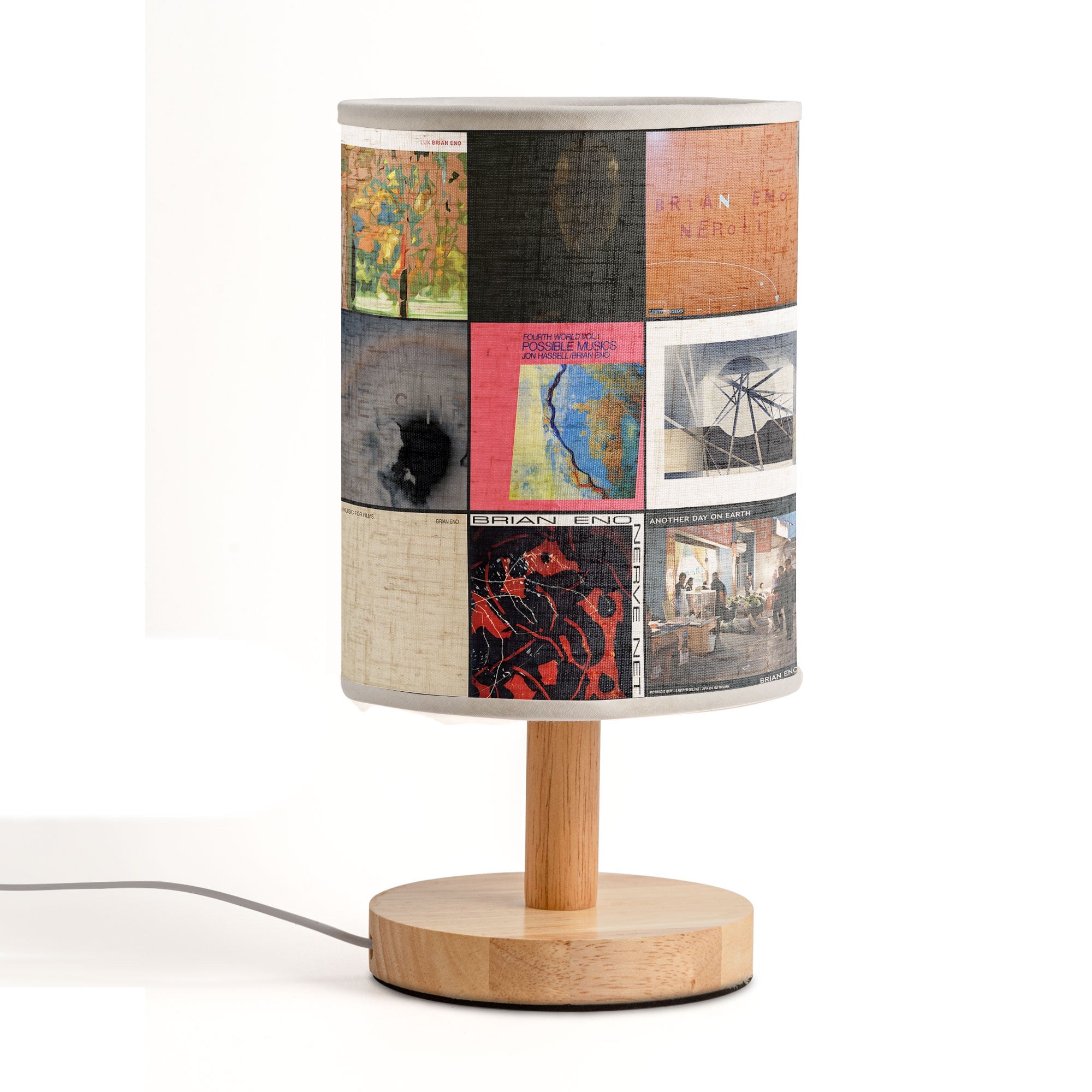 Brian Eno Album Collage Lamp Ambient Music Art Light for Creative Spaces