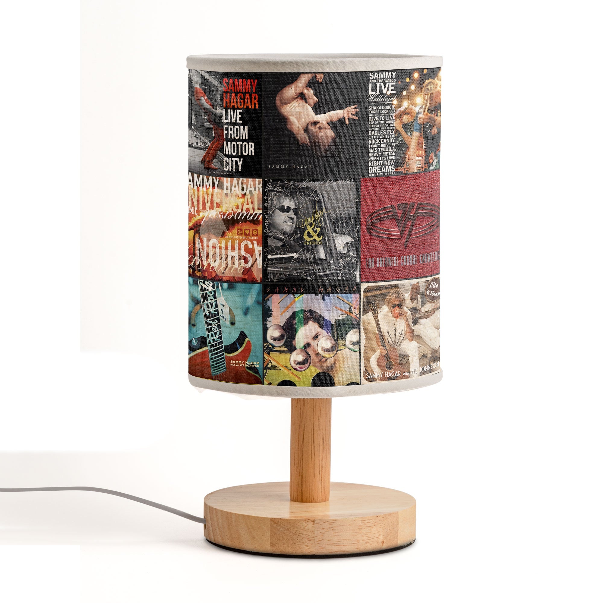 Sammy Hagar Albums Lamp Rock Legend Tribute Table Light