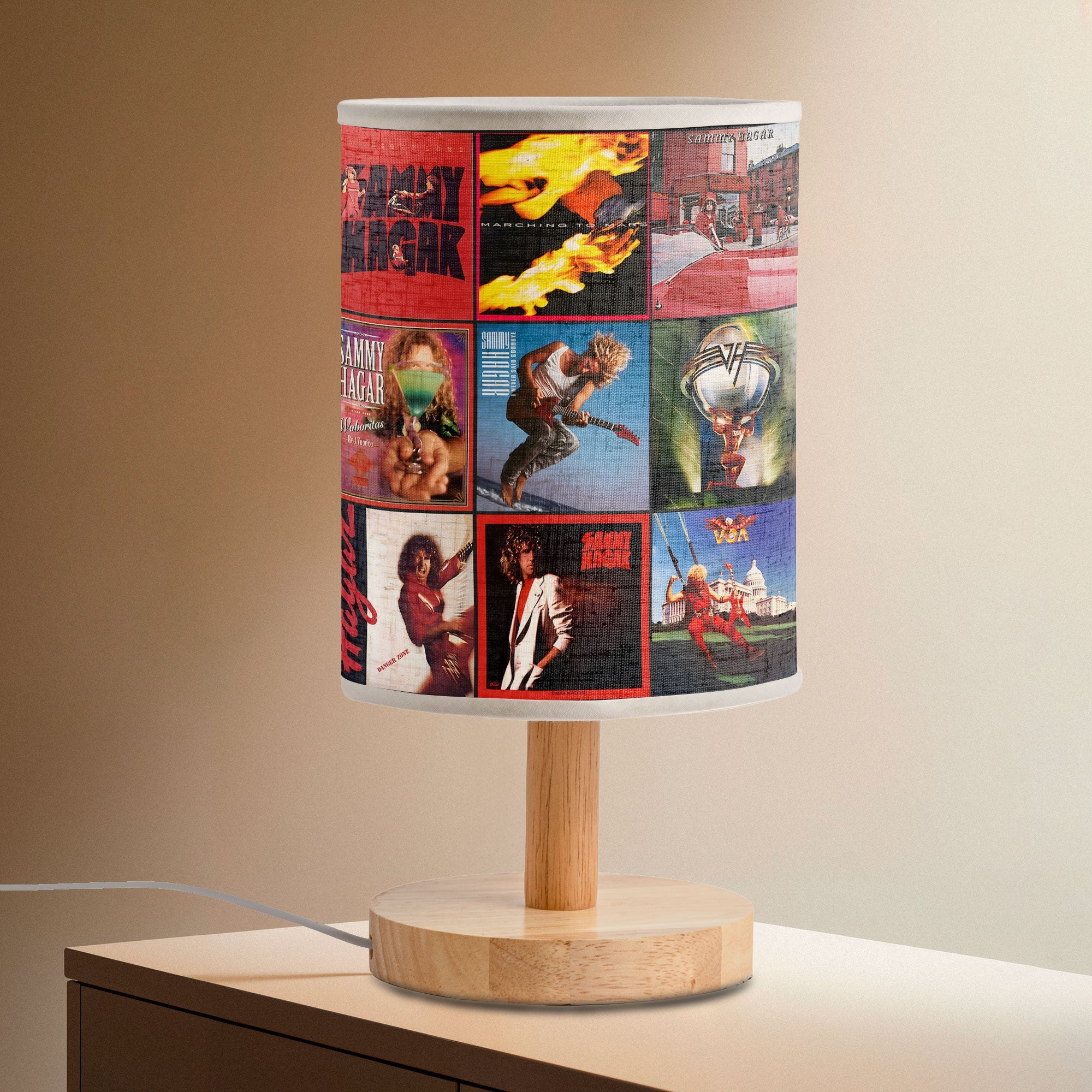 Sammy Hagar Albums Lamp Rock Legend Tribute Table Light