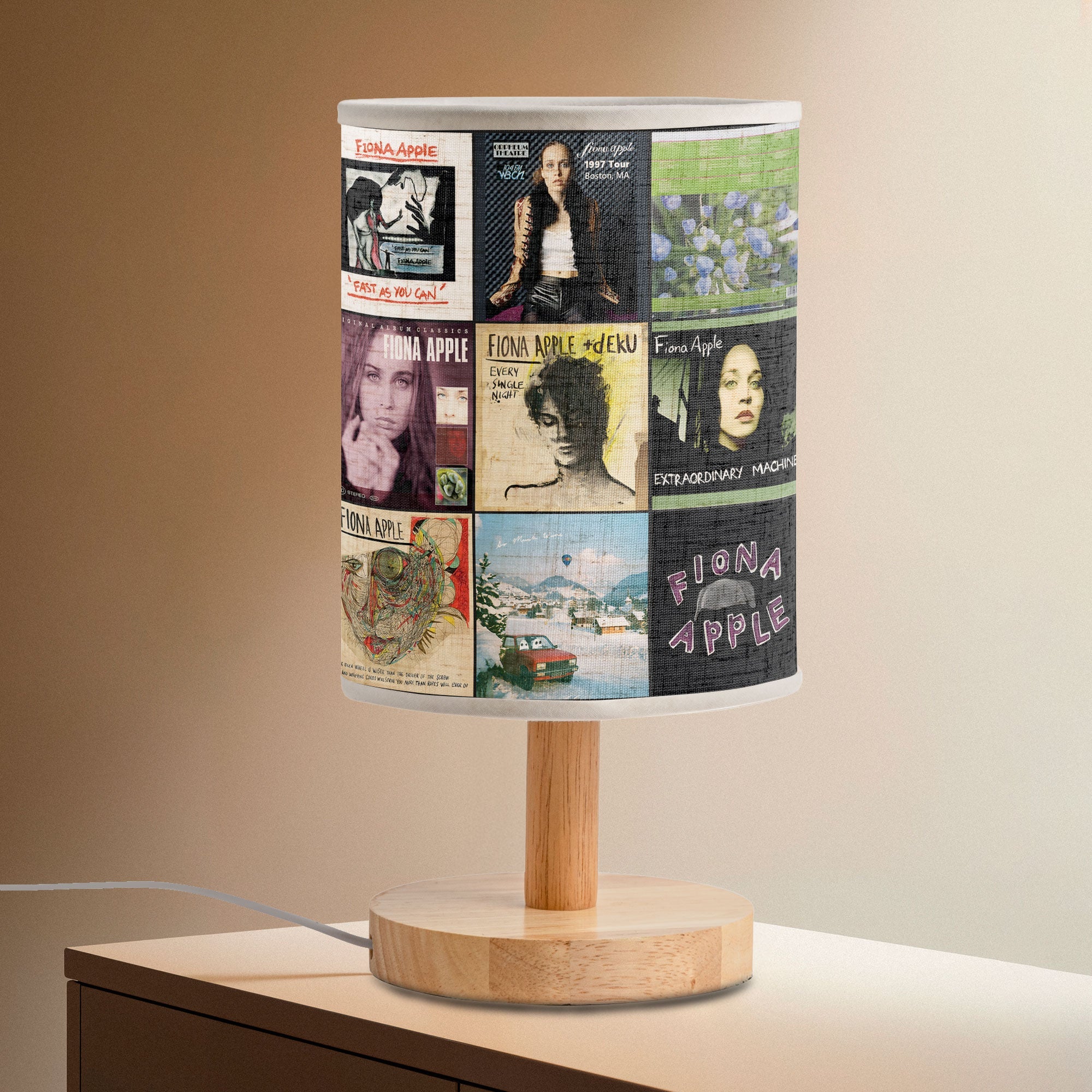 Fiona Apple Albums Fabric Lamp Art Pop Icon Table Light