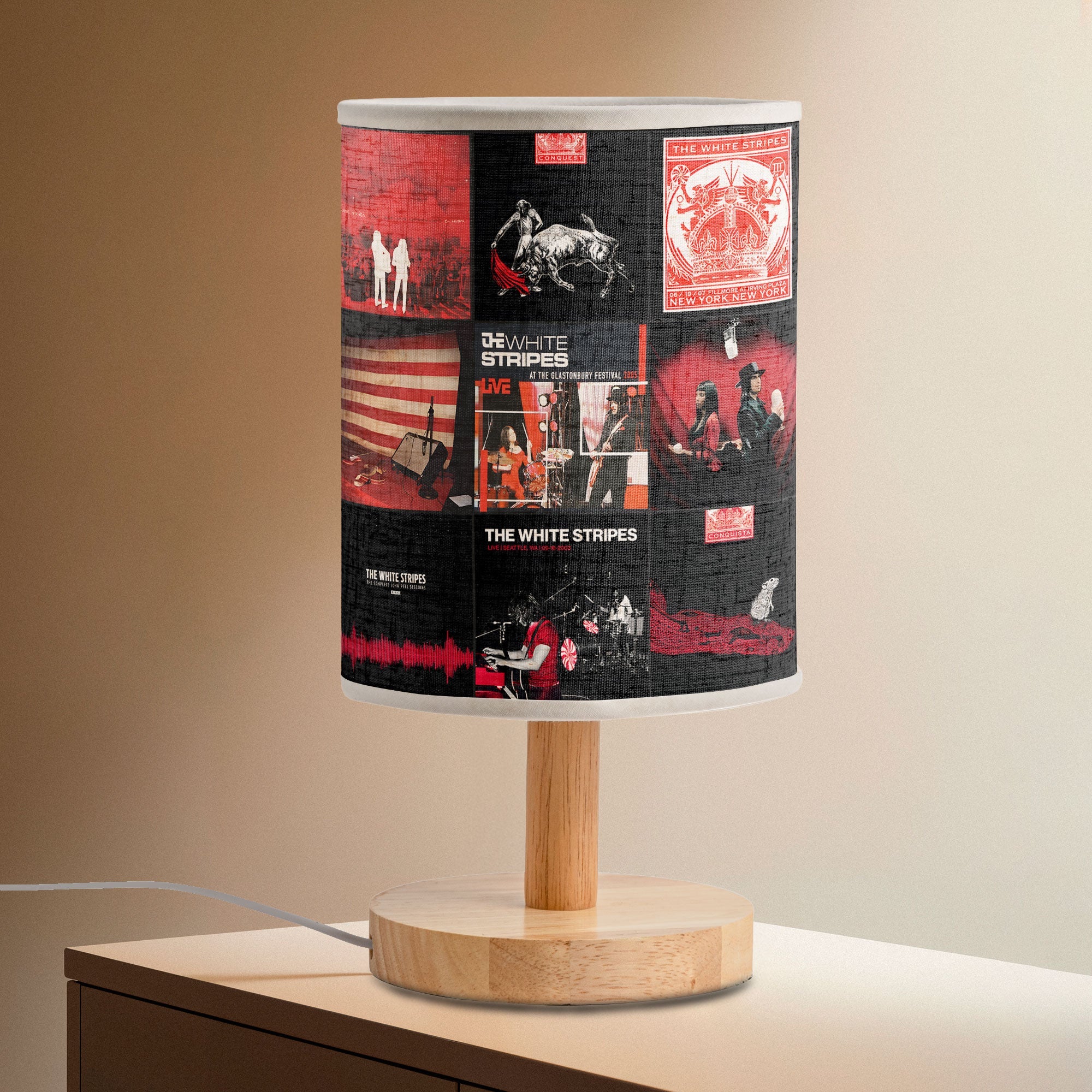 The White Stripes Album Art Lamp Rock Band Music Lamp for Indie & Vinyl Lovers