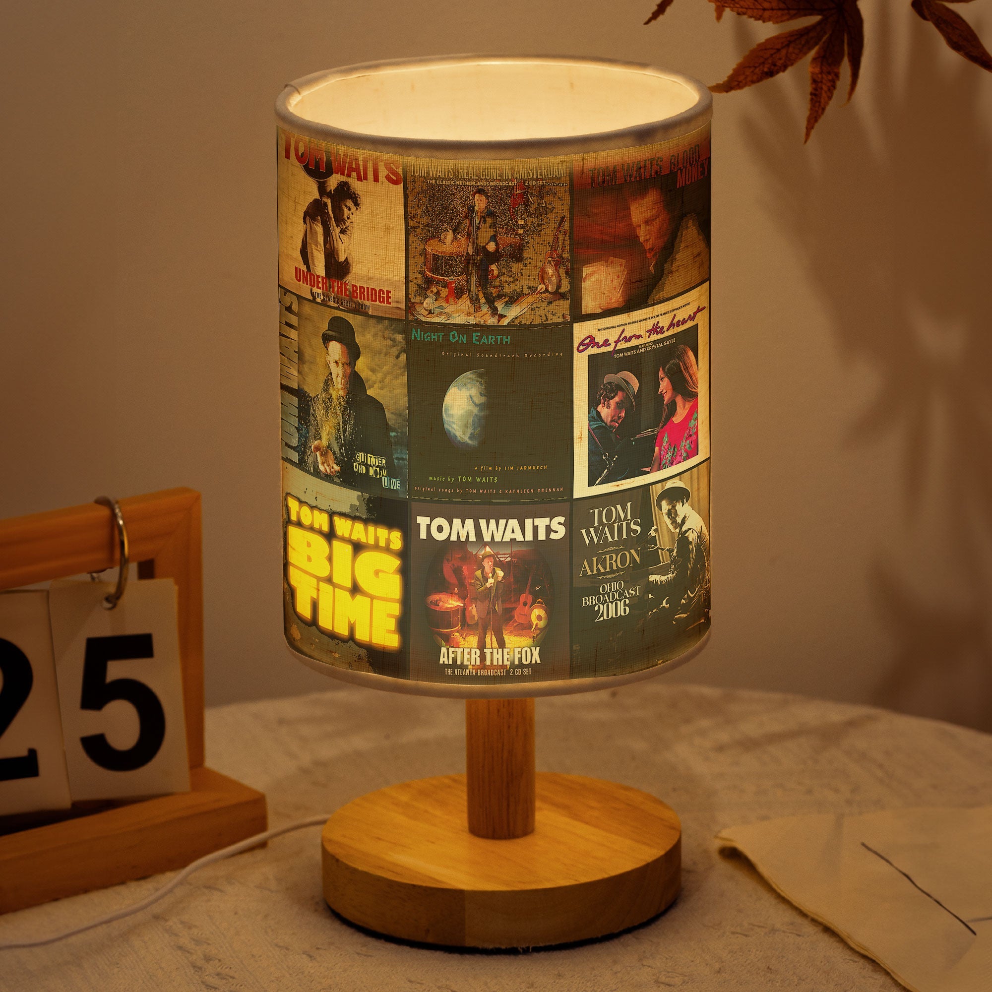 Tom Waits Fabric Lamp Moody Glow for Dreamers & Drifters