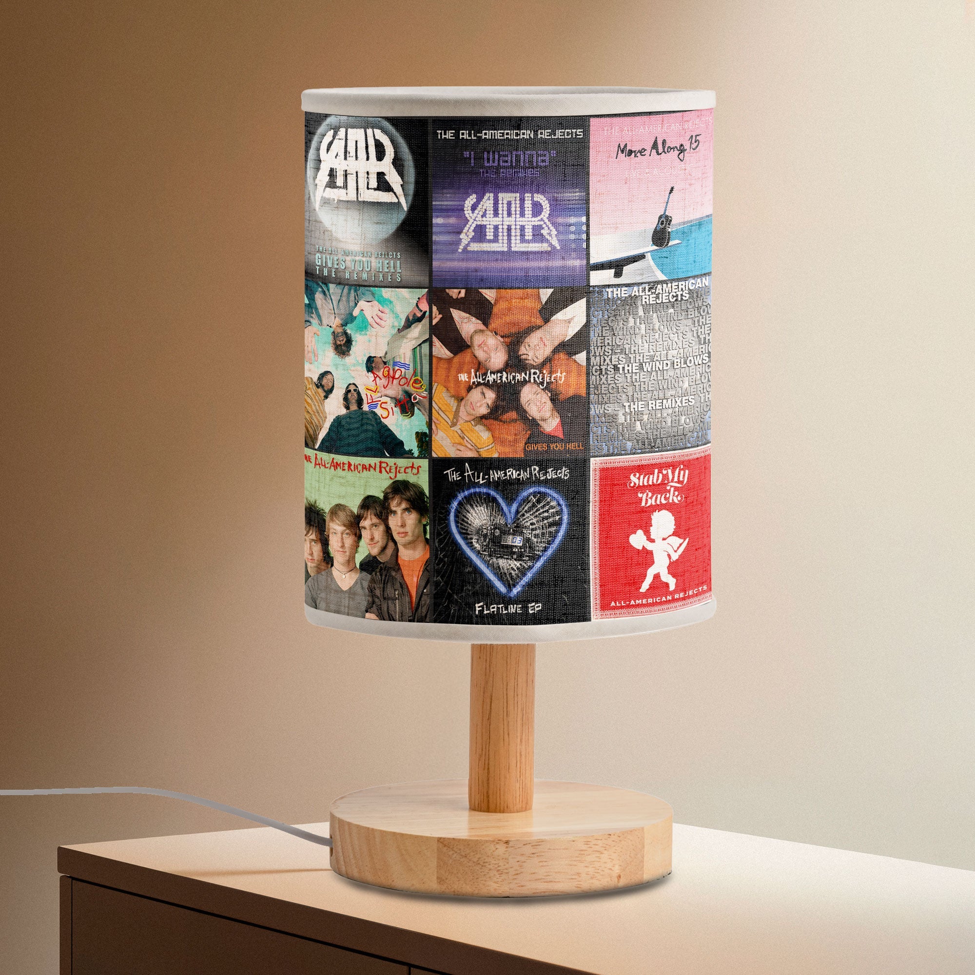 The All-American Rejects Fabric Lamp Light Up Your Nights with Rock Memories