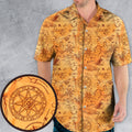 Vintage Adventure Map Indiana Jones Hawaiian Shirt