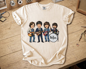 The Beatles Band Members Comfort Colors Tee John Lennon Paul McCartney George Harrison Ringo Starr Classic Rock Tribute Shirt