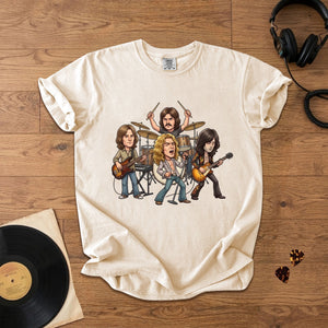 Led Zeppelin Vintage Rock Band Graphic T-Shirt Classic Music Fan Tee