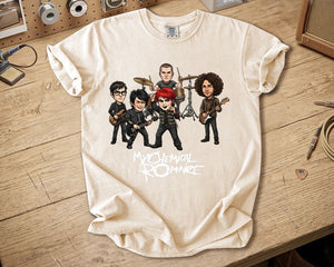 My Chemical Romance Comfort Colors Tee Band Members Tribute Classic Emo Rock Shirt