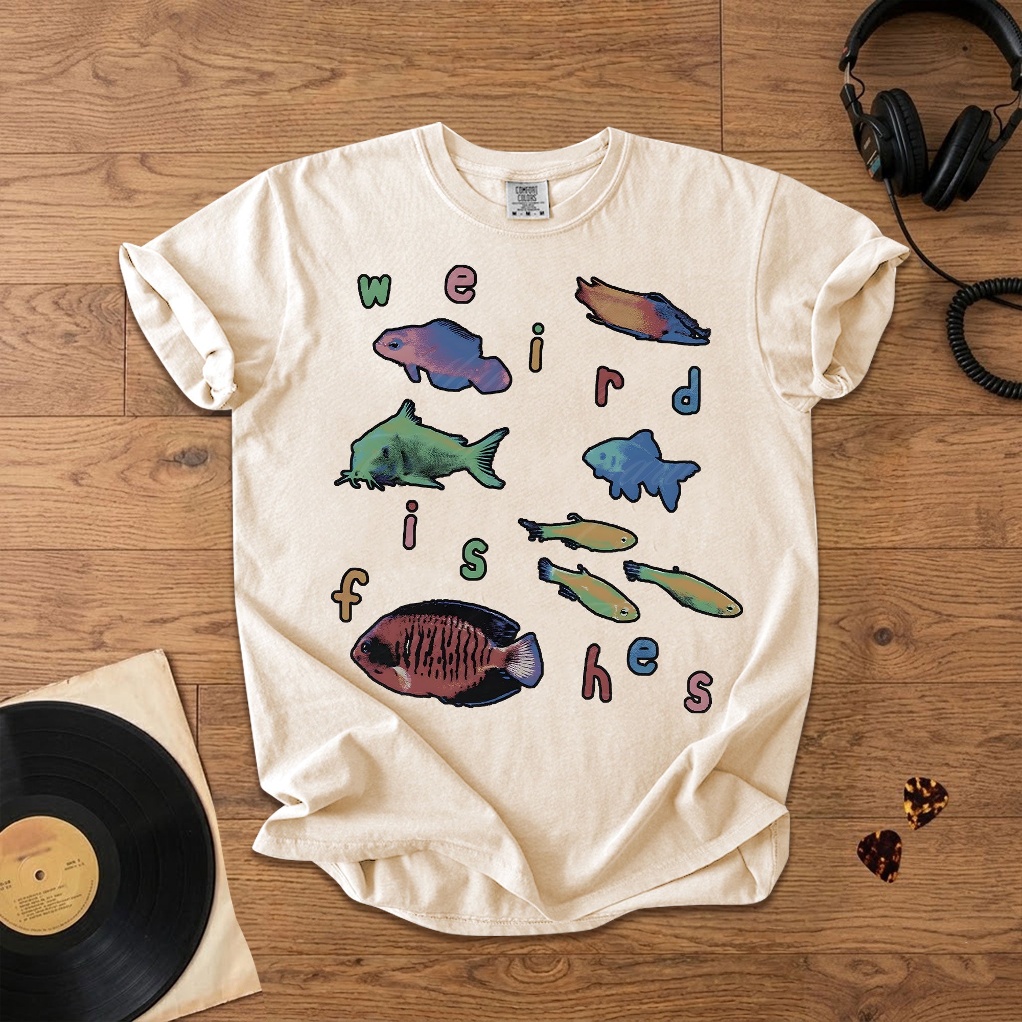 Weird Fishes Radiohead Comfort Tee Space & Retro Rock Inspired Graphic Shirt