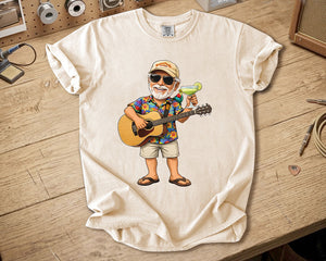 Jimmy Buffett Comfort Colors Tee Margaritaville Guitar Vibes Island Lifestyle Shirt