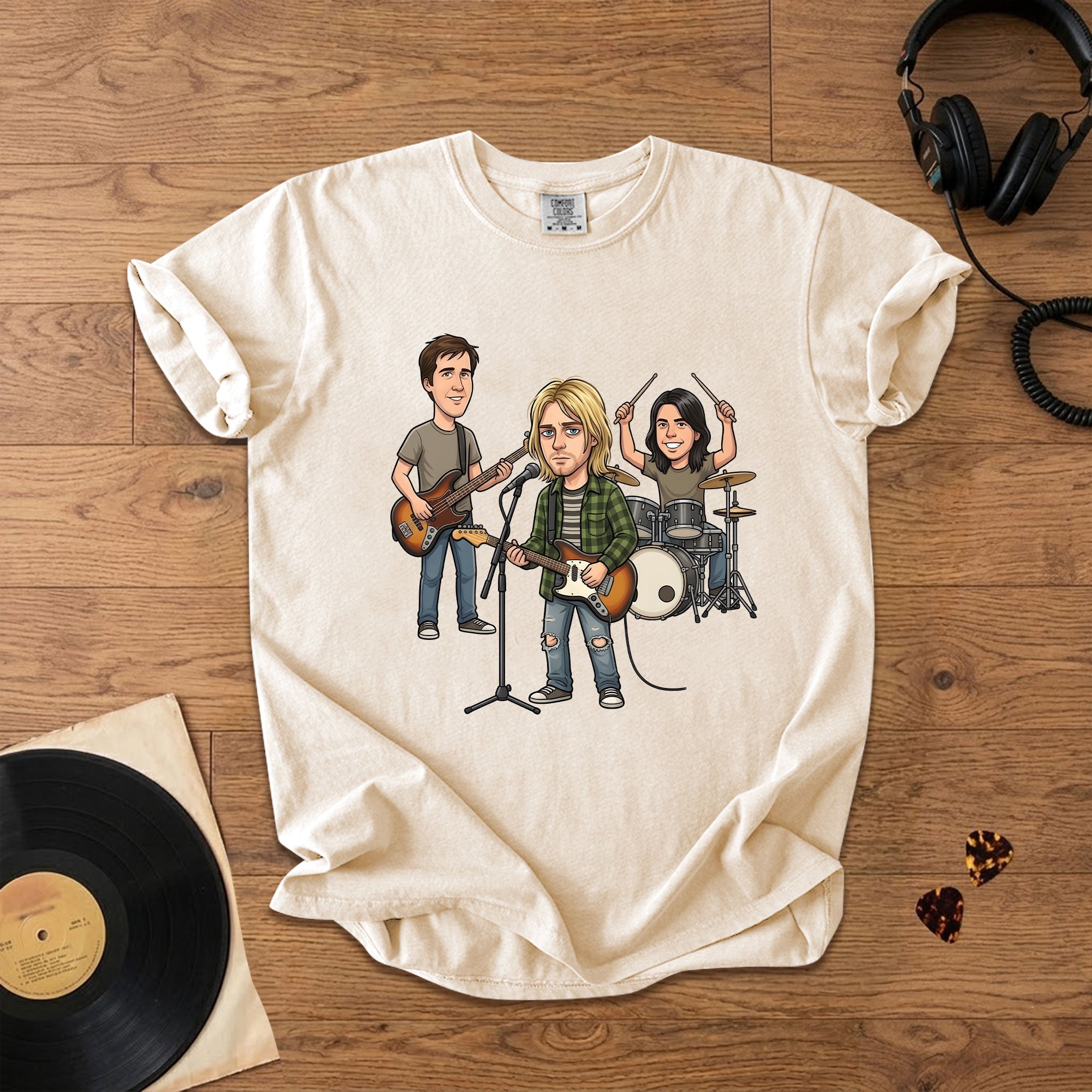 Nirvana Vintage Grunge Band Graphic T-Shirt Retro Music Fan Comfort Tee