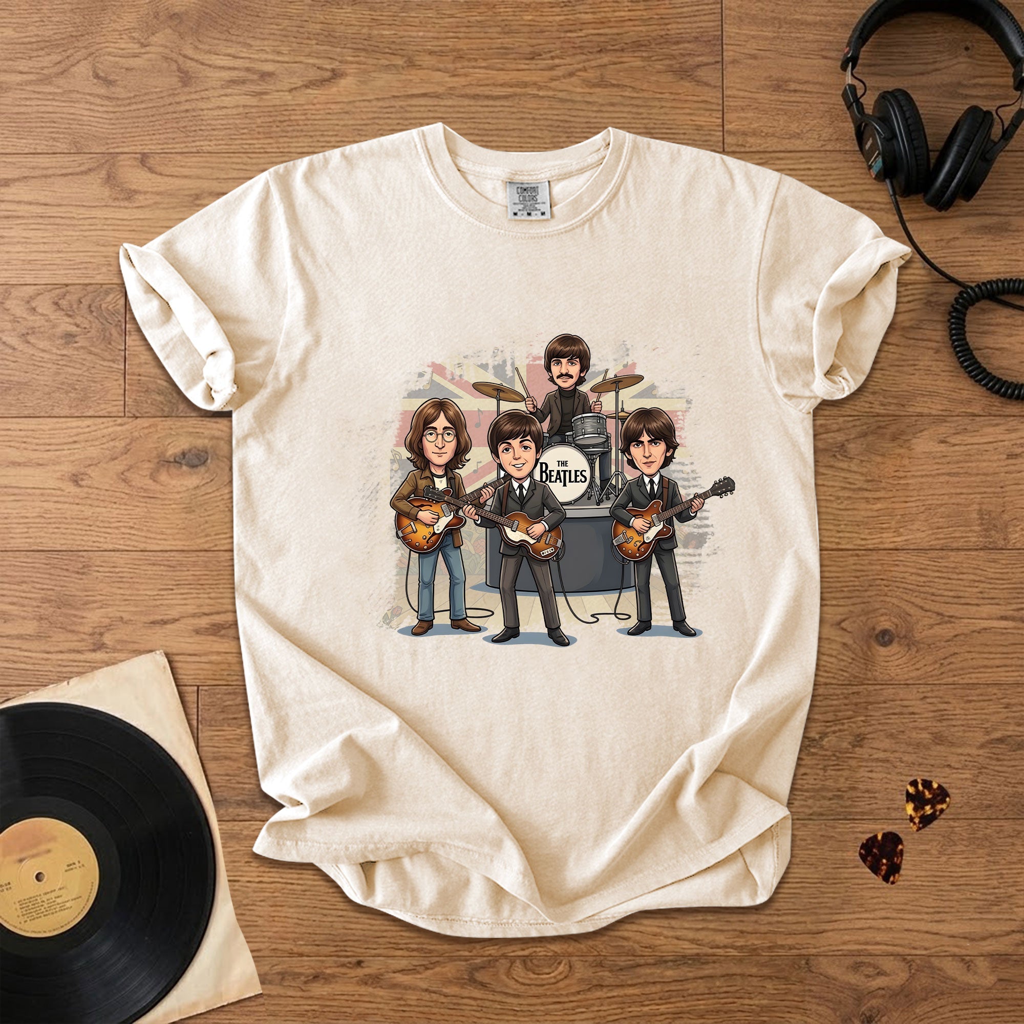 Vintage Beatles Band Comfort Tee Classic Rock Graphic T-Shirt
