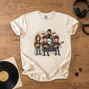 Vintage Beatles Band Comfort Tee Classic Rock Graphic T-Shirt