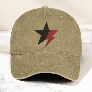 David Bowie Blackstar Ziggy Stardust Denim Cap Retro Music Cap Gift For Dad (With Box)