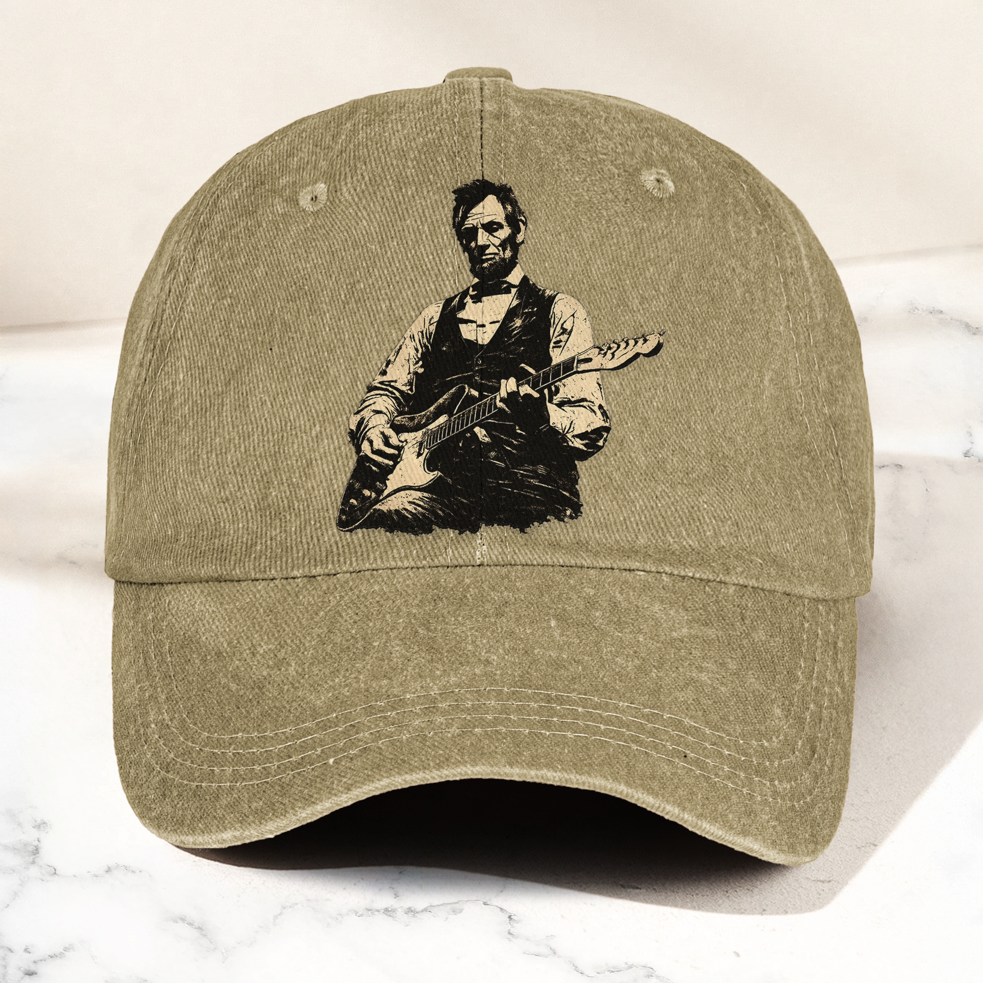 Abraham Lincoln Patriotic History Denim Cap Vintage Dad Cap Gift For Dad (With Box)