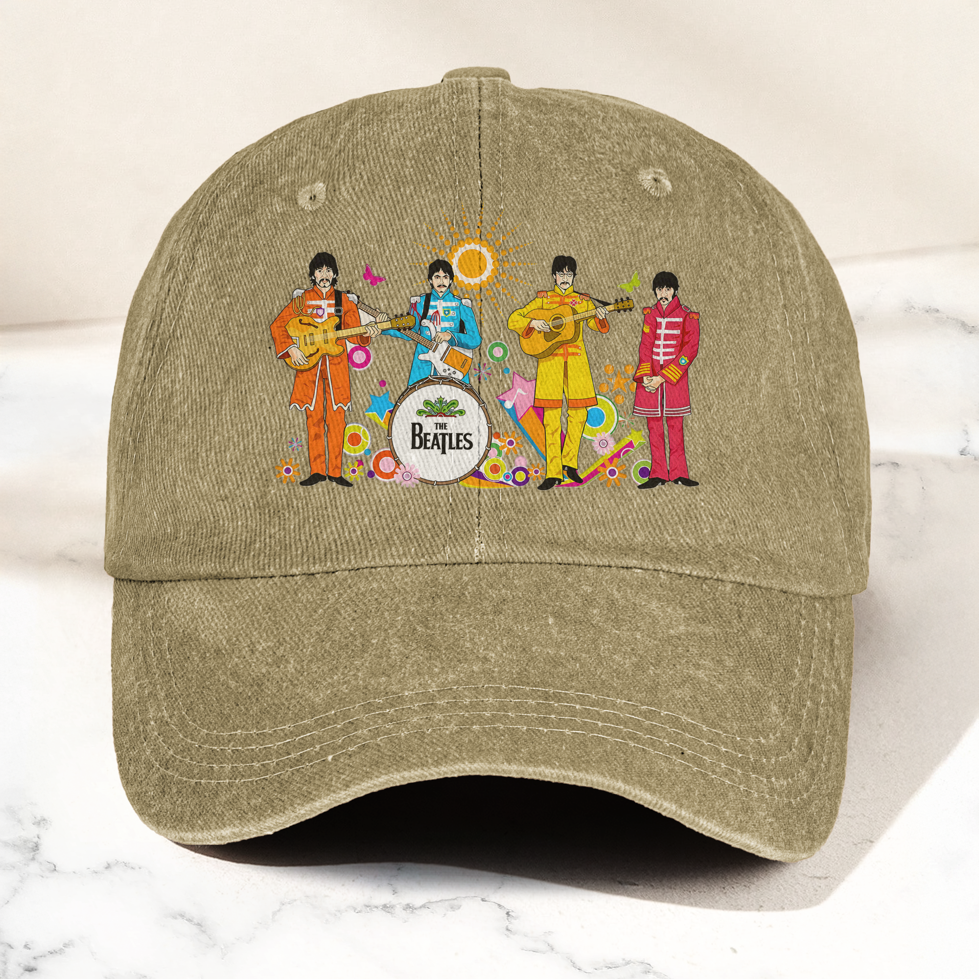 Pepper's Lonely Hearts Club Band Denim Cap Retro The Beatles Tribute Merch Dad Hat (With Box)