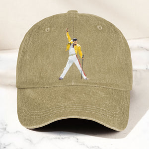 Vintage Freddie Mercury Denim Cap Queen Band Tribute Merch Dad Hat (With Box)