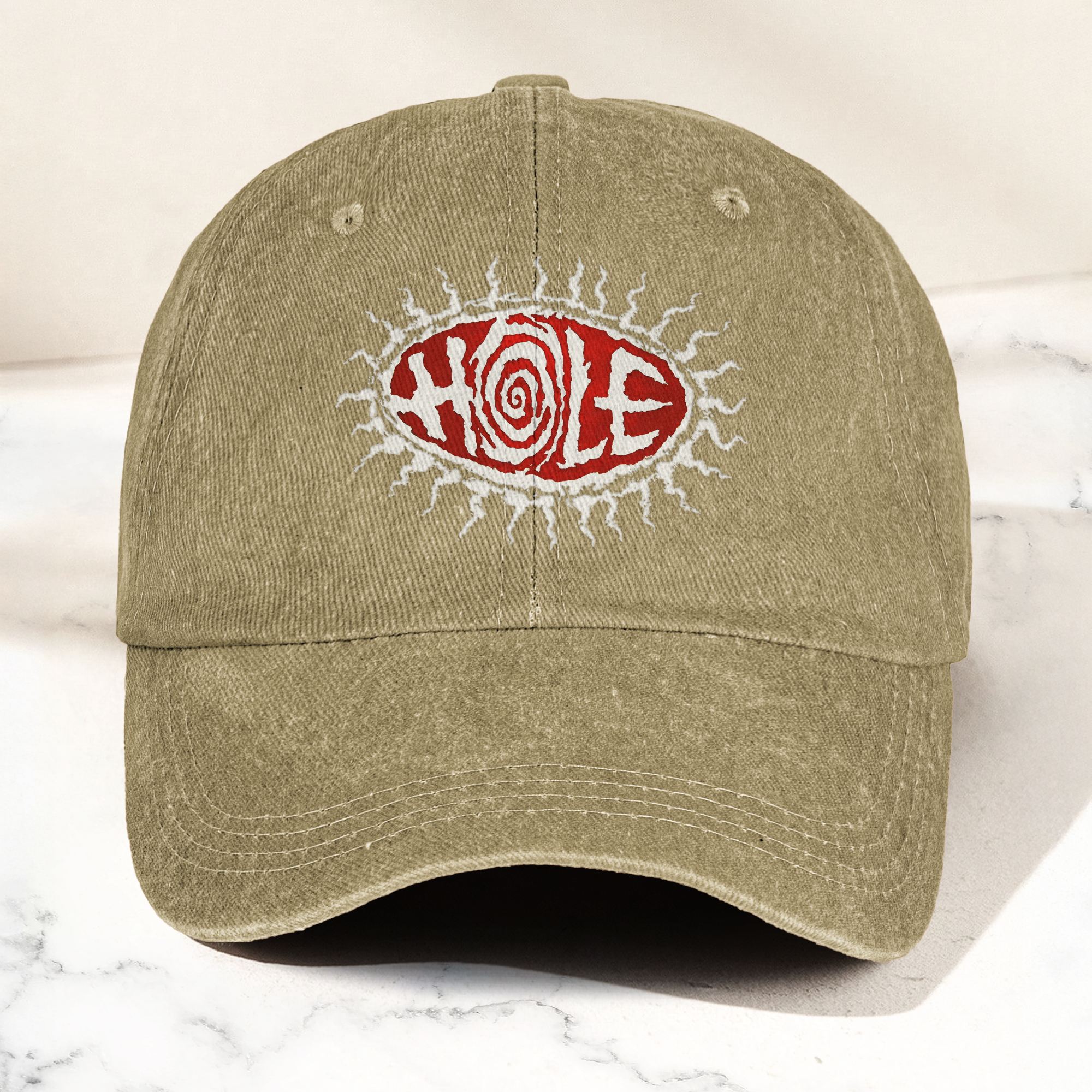 Hole Band Eyeball Denim Cap Vintage Hole Band Album Merch Gift for Dad (With Box)