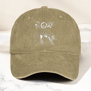 The Cure Rare Cat Artwork Vintage Denim Cap Retro The Cure Band Merch Gift for Dad (With Box)