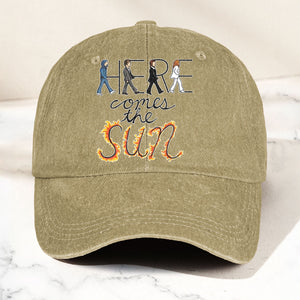 Here Comes the Sun Denim Cap Retro The Beatles Tribute Merch Dad Hat (With Box)