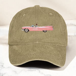 Elvis Presley The Pink Car Denim Cap Vintage Elvis Presley Merch Gift for Dad (With Box)