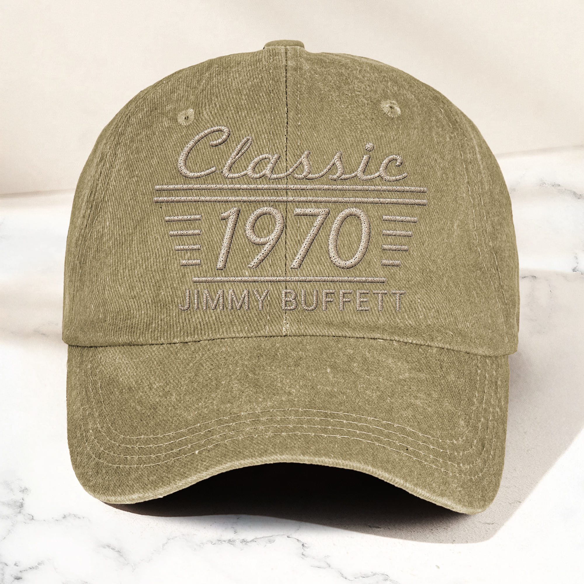 Jimmy Buffett Classic 1970 Est Margaritaville Tropical Rock Music Merch Graphic Denim Cap Retro Vintage Dad Cap Gift For Dad (With Box)