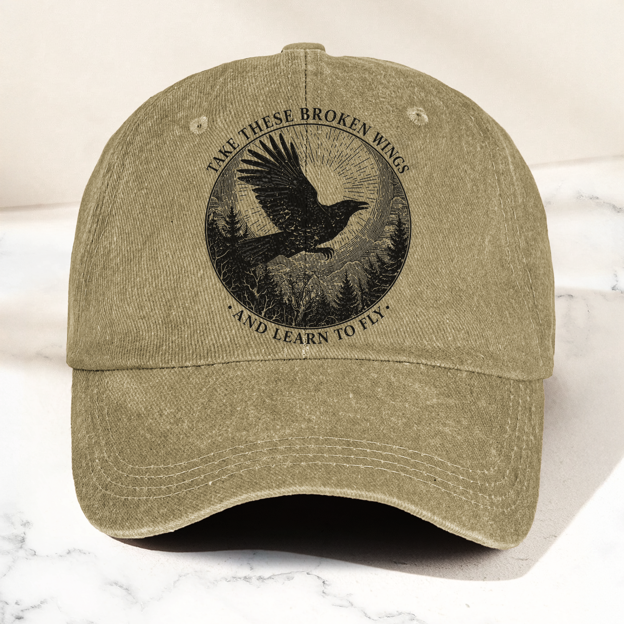 Broken Wings Mr Mister Take These Broken Wings Lyrics Denim Cap Retro Vintage Dad Cap Gift For Dad (With Box)