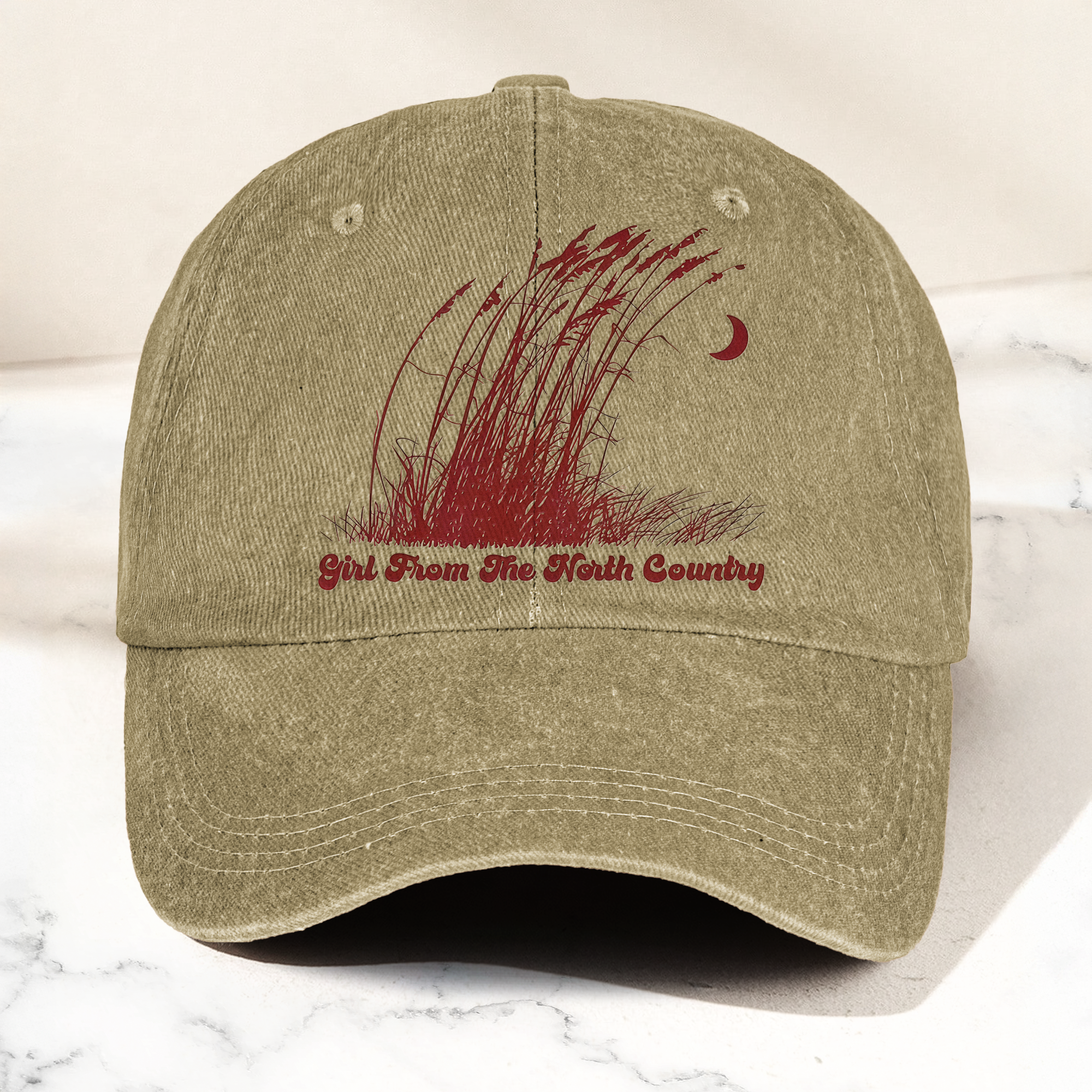 Bob Dylan Girl From The North Country Folk Lyrics Music Merch Denim Cap Retro Vintage Dad Cap Gift For Dad (With Box)