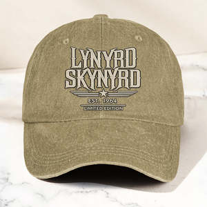 Lynyrd Skynyrd Band Logo Est 1964 Denim Cap Retro Vintage Dad Cap Gift For Dad (With Box)