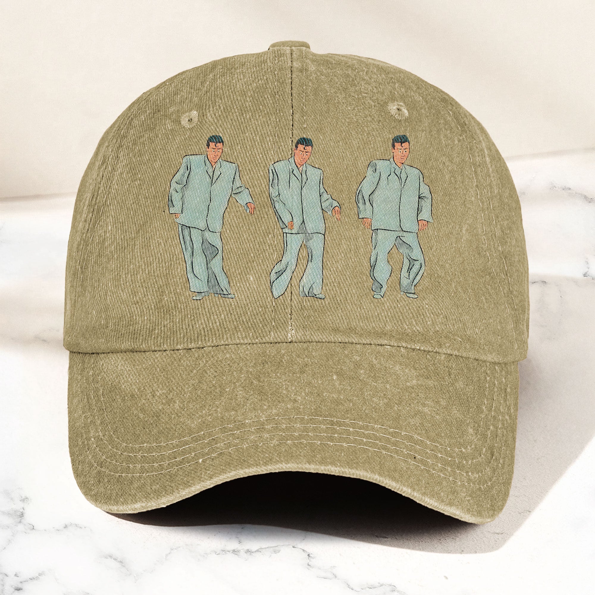 Vintage Comic Talking Heads Denim Cap Talking Heads Tribute Merch Dad Hat (With Box)