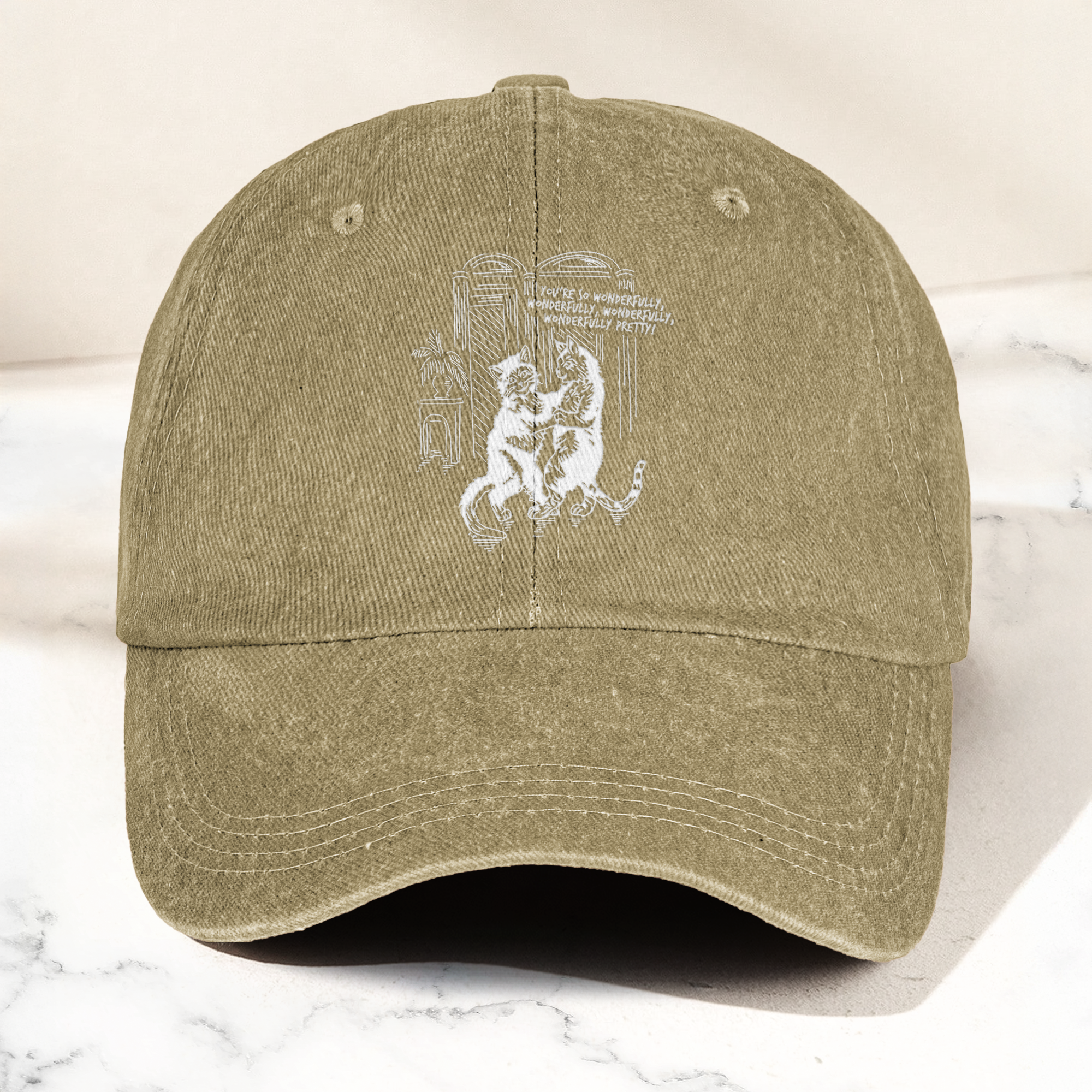 The Cure Lovecats Essential Artwork Vintage Denim Cap Retro The Cure Band Merch Gift for Dad (With Box)