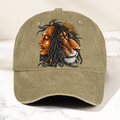 Bob Marley Lion of Judah Reggae Music Merch Vintage Rasta Graphic Denim Cap Retro Vintage Dad Cap Gift For Dad (With Box)