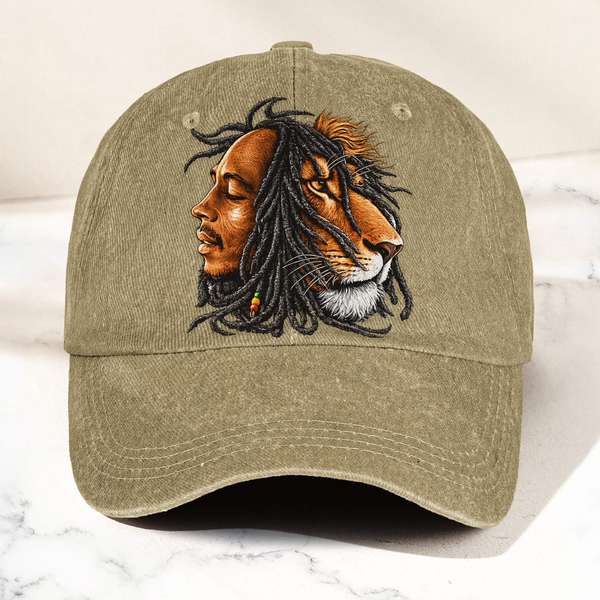 Bob Marley Lion of Judah Reggae Music Merch Vintage Rasta Graphic Denim Cap Retro Vintage Dad Cap Gift For Dad (With Box)