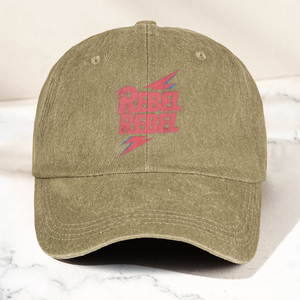 David Bowie Rebel Rebel Denim Cap Retro Music Cap Gift For Dad (With Box)