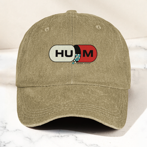 Hum Medication Parody Vintage Dad Hat Funny Graphic Hum Band Cotton Cap (With Box)