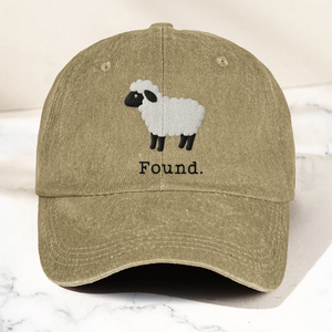 Found Lost Sheep Christian Faith Denim Cap Vintage Dad Cap Gift For Dad (With Box)