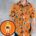 80s Hulk Rock 'n' Wrestling Characters Hawaiian Shirt