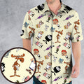60s The Adventures Of Rocky And Bullwinkle and Friends Hawaiian Shirt