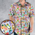 Tiki Room With Orange Bird Hawaiian Shirt