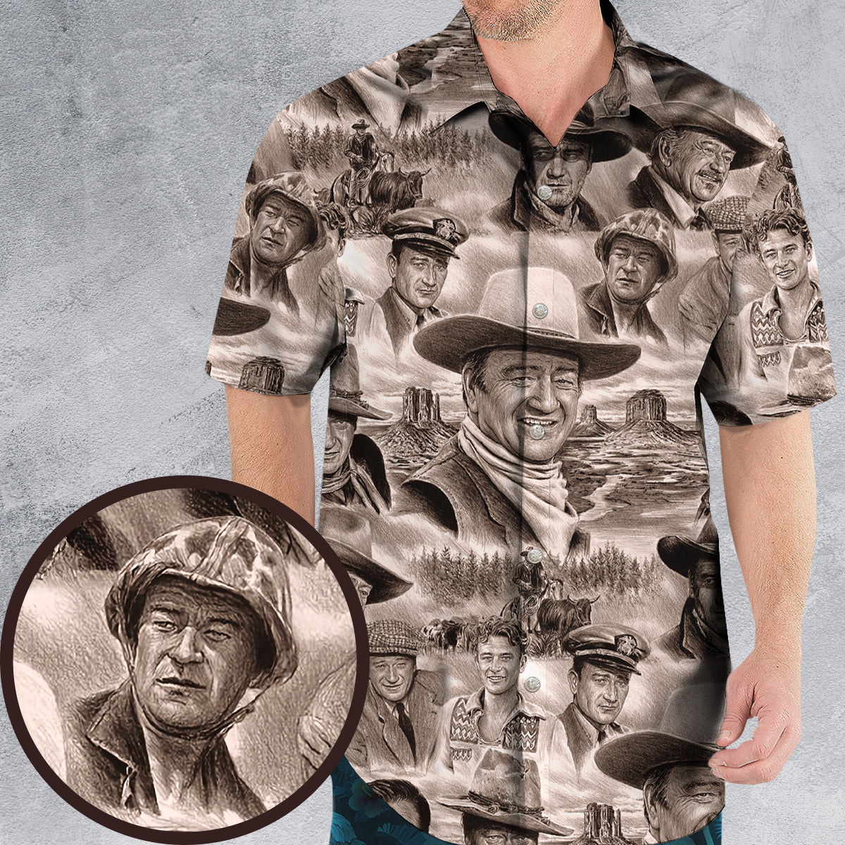 Of these Wayne Westerns Hawaiian Shirt