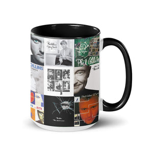 Phil Collins Accent Mug Timeless Pop & Rock Album Collage Gift